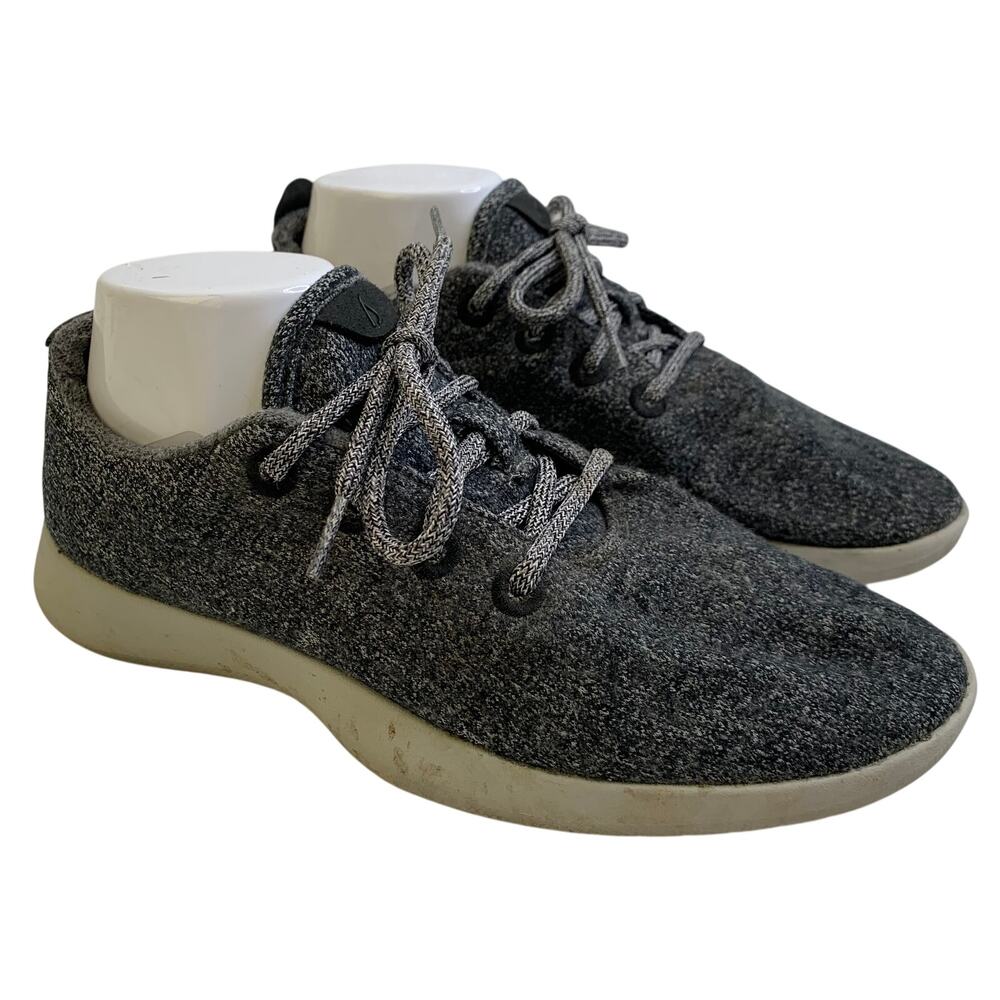 Allbirds Mens 9 Dark Gray Wool Runners Sneakers Shoes Lace Up Athletic Comfort